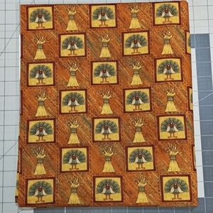 🍂🌾🦃 Vintage Debbie Mumm Fall Harvest Quilting Fabric Turkeys Wheat Stalks